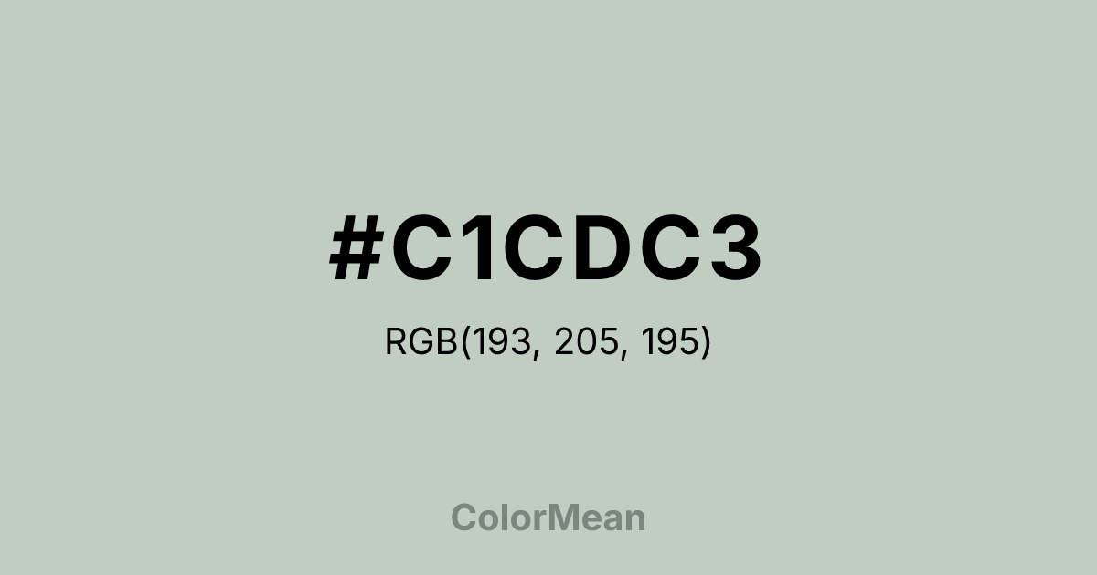 #C1CDC3 color swatch