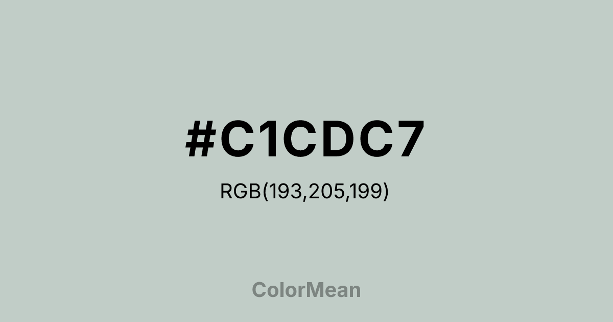 #C1CDC7 color swatch