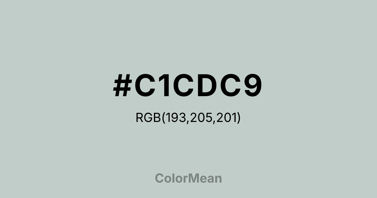 #C1CDC9 color swatch