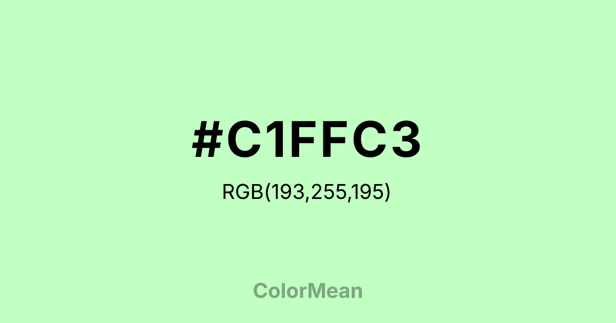 #C1FFC3 color swatch