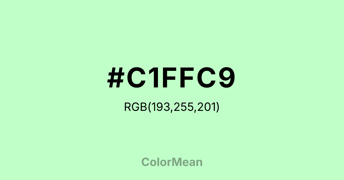 #C1FFC9 color swatch
