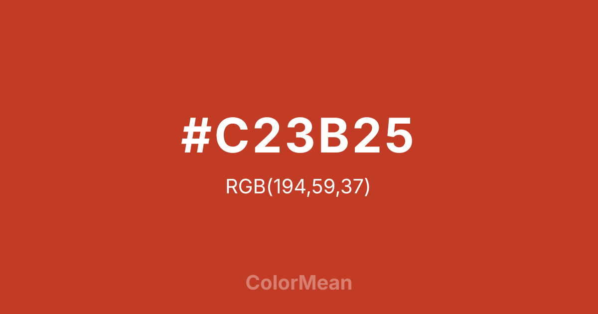 #C23B25 color swatch