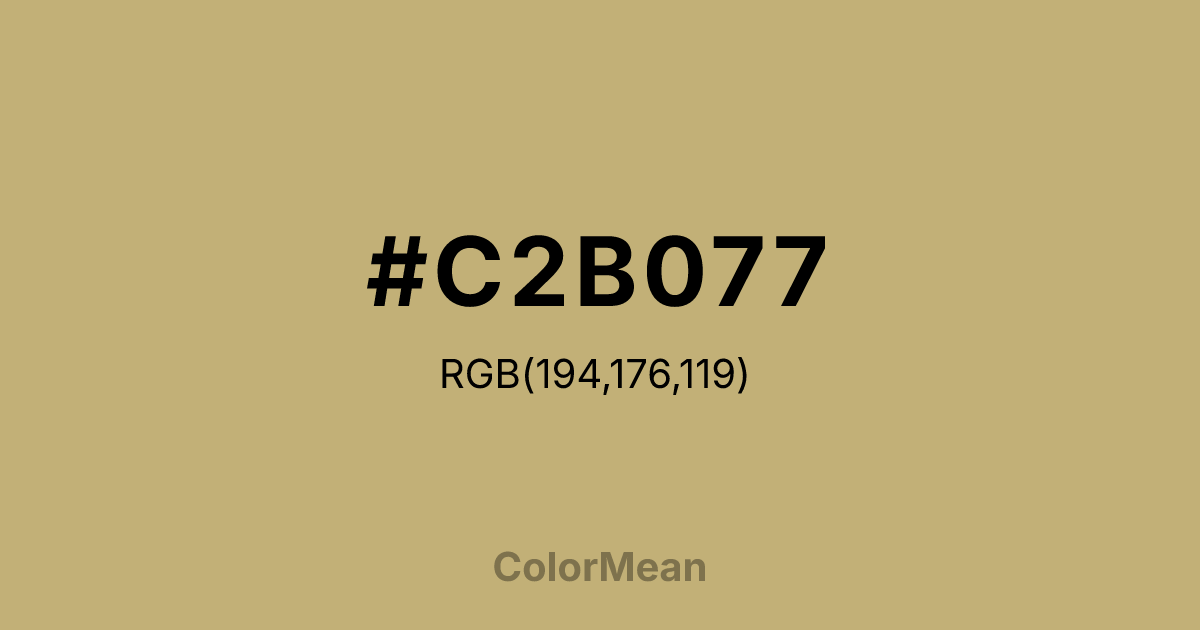 #C2B077 color swatch