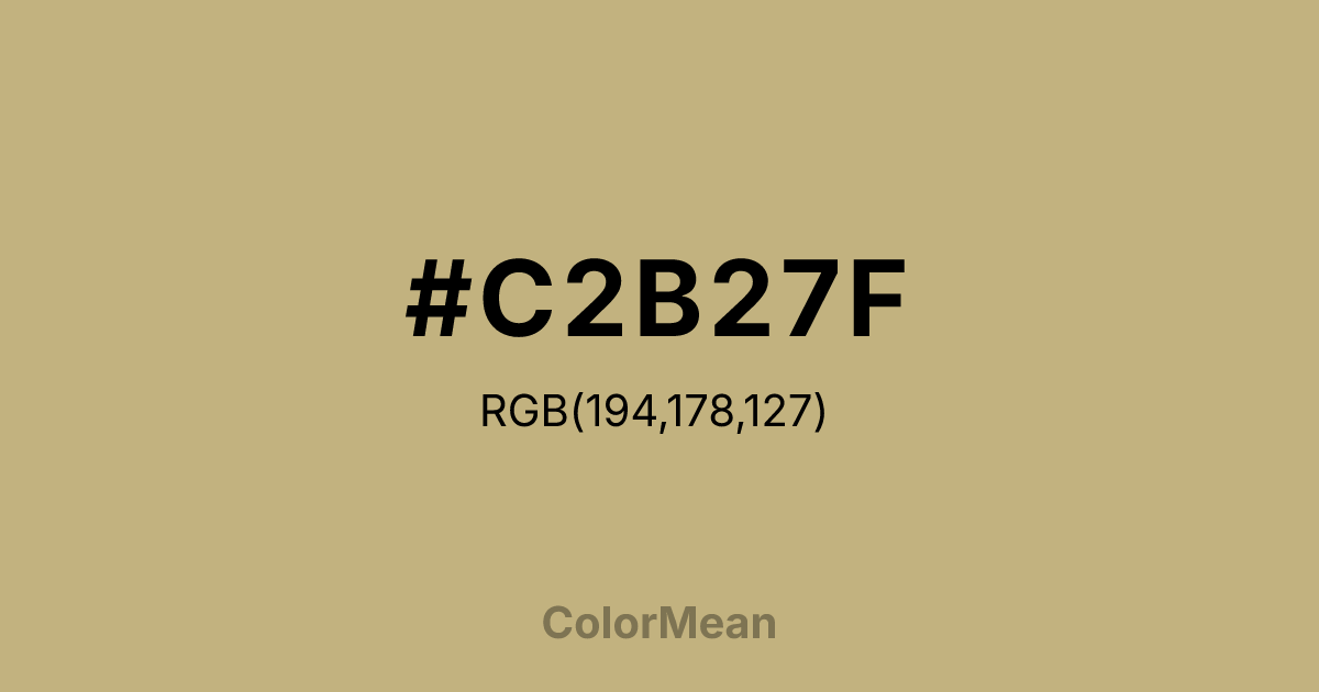 #C2B27F color swatch