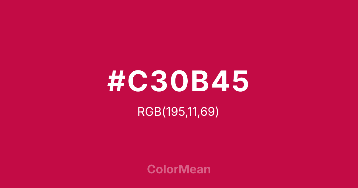 #C30B45 color swatch