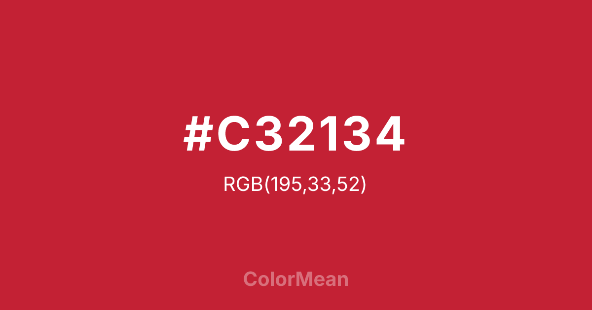 #C32134 color swatch