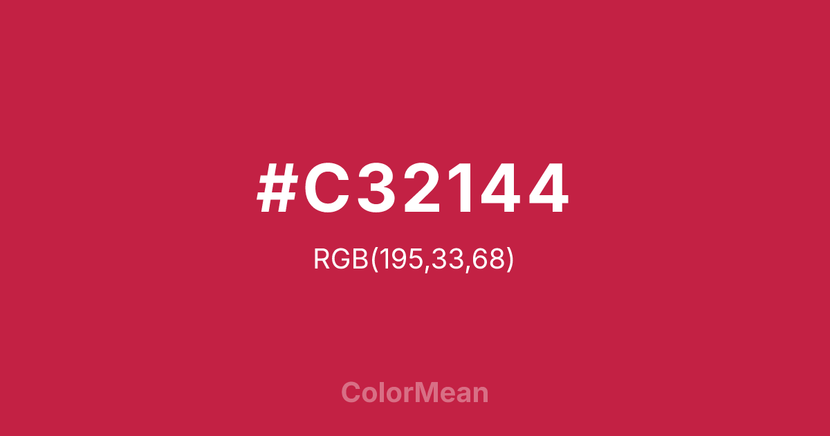 #C32144 color swatch