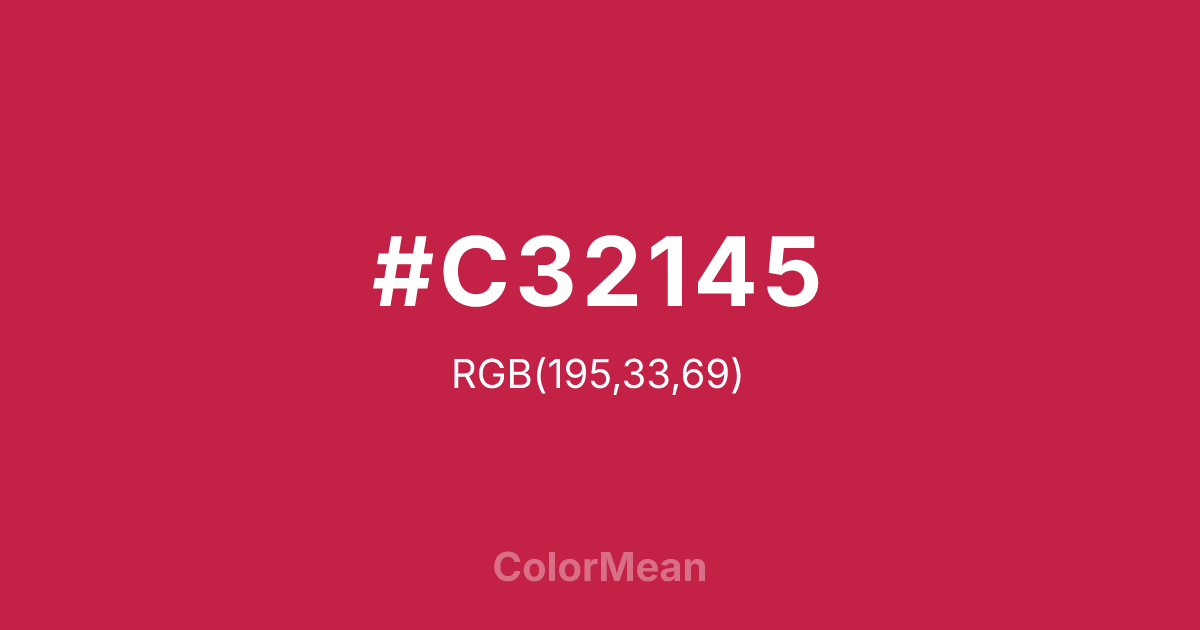#C32145 color swatch