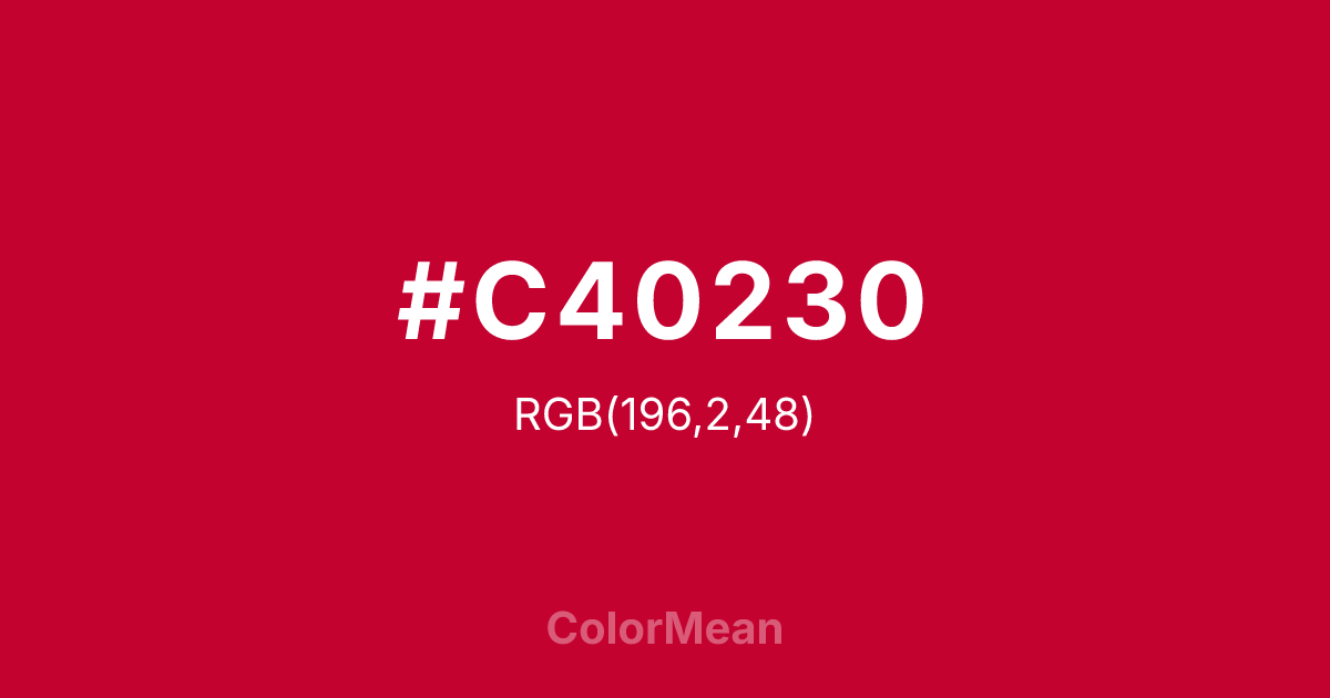 #C40230 color swatch