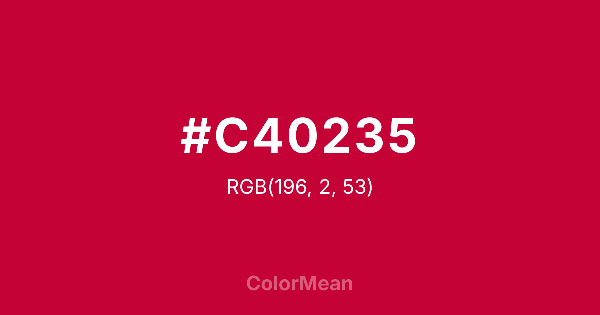 #C40235 color swatch