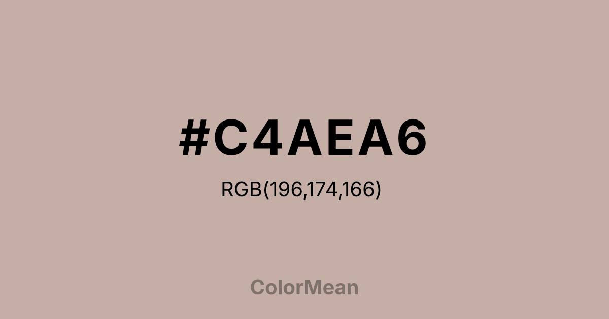 #C4AEA6 color swatch