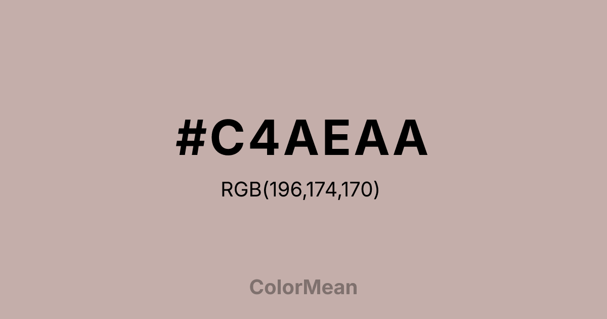 #C4AEAA color swatch