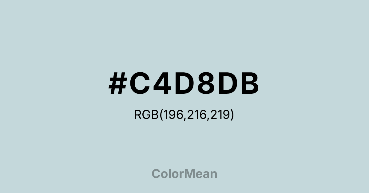 #C4D8DB color swatch