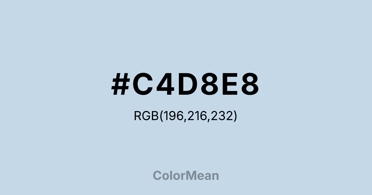 #C4D8E8 color swatch