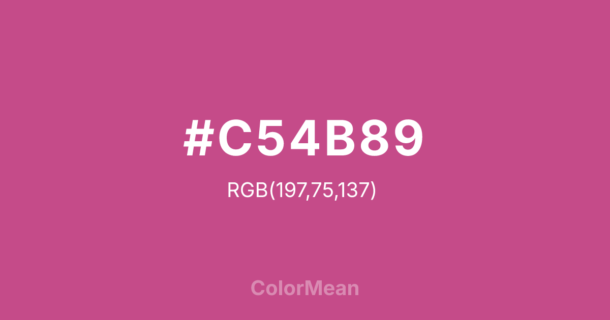 #C54B89 color swatch