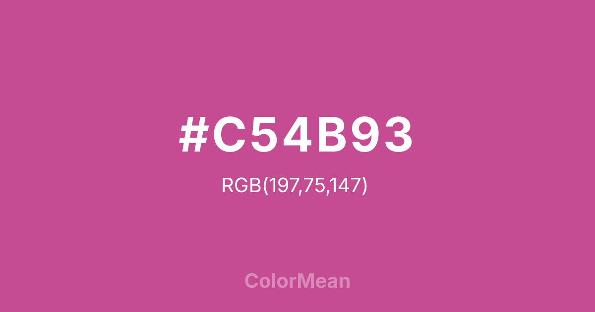 #C54B93 color swatch
