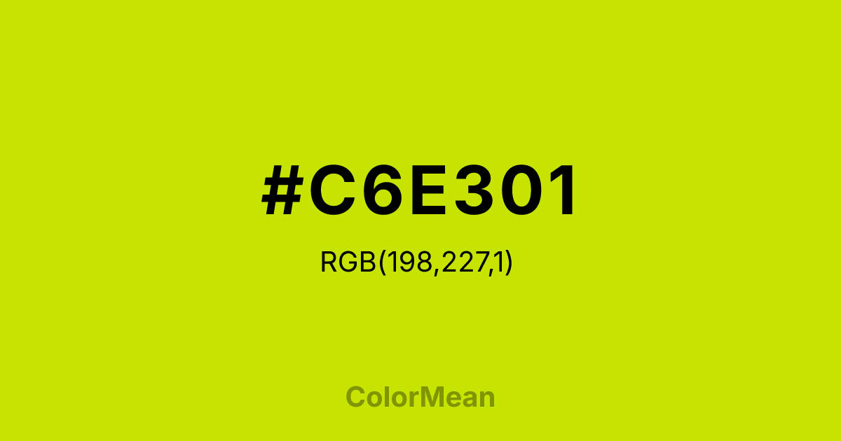 #C6E301 color swatch