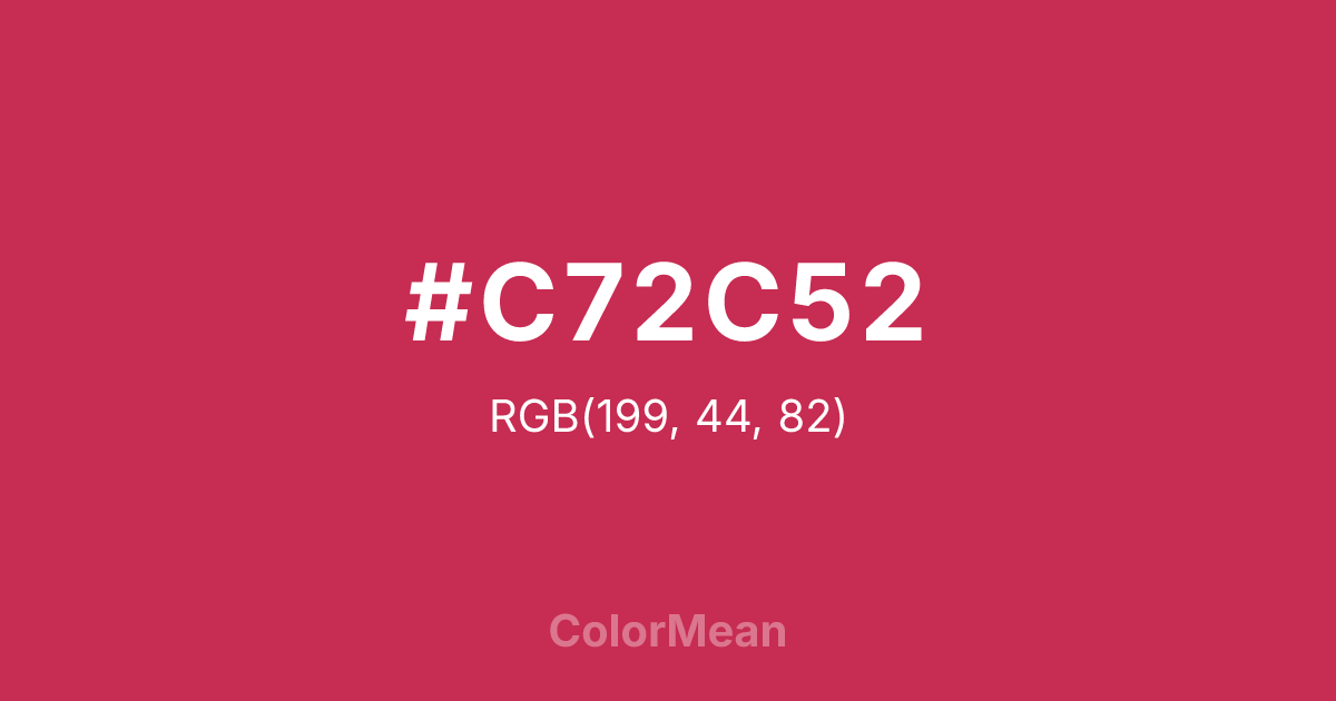 #C72C52 color swatch