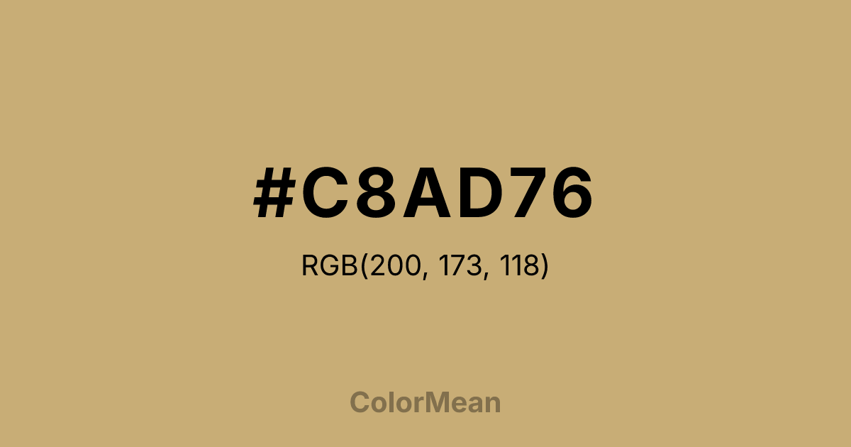#C8AD76 color swatch