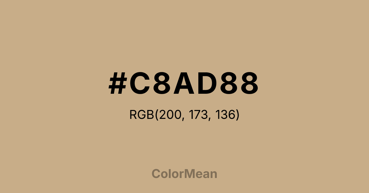 #C8AD88 color swatch