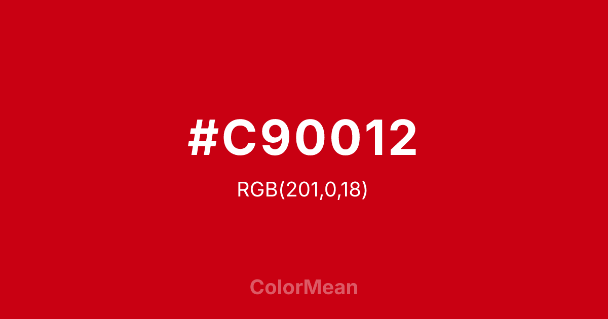 #C90012 color swatch