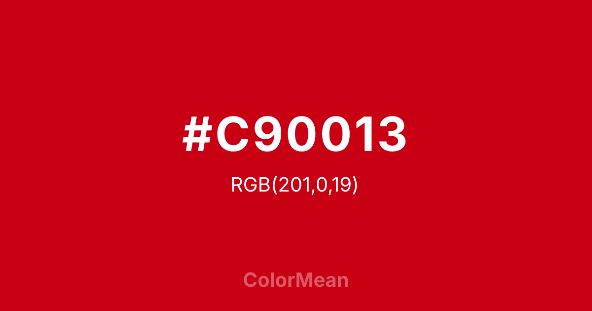 #C90013 color swatch