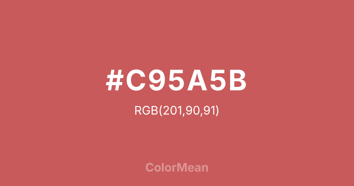 #C95A5B color swatch