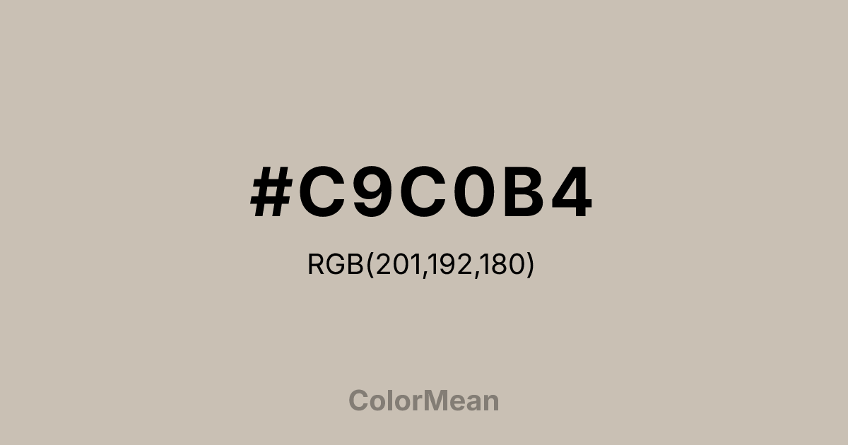 #C9C0B4 color swatch