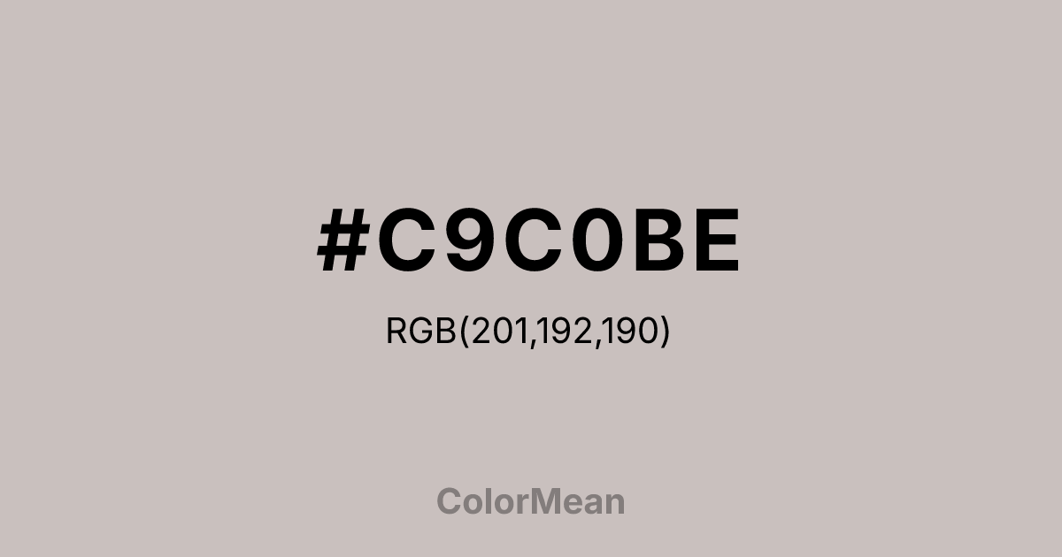 #C9C0BE color swatch