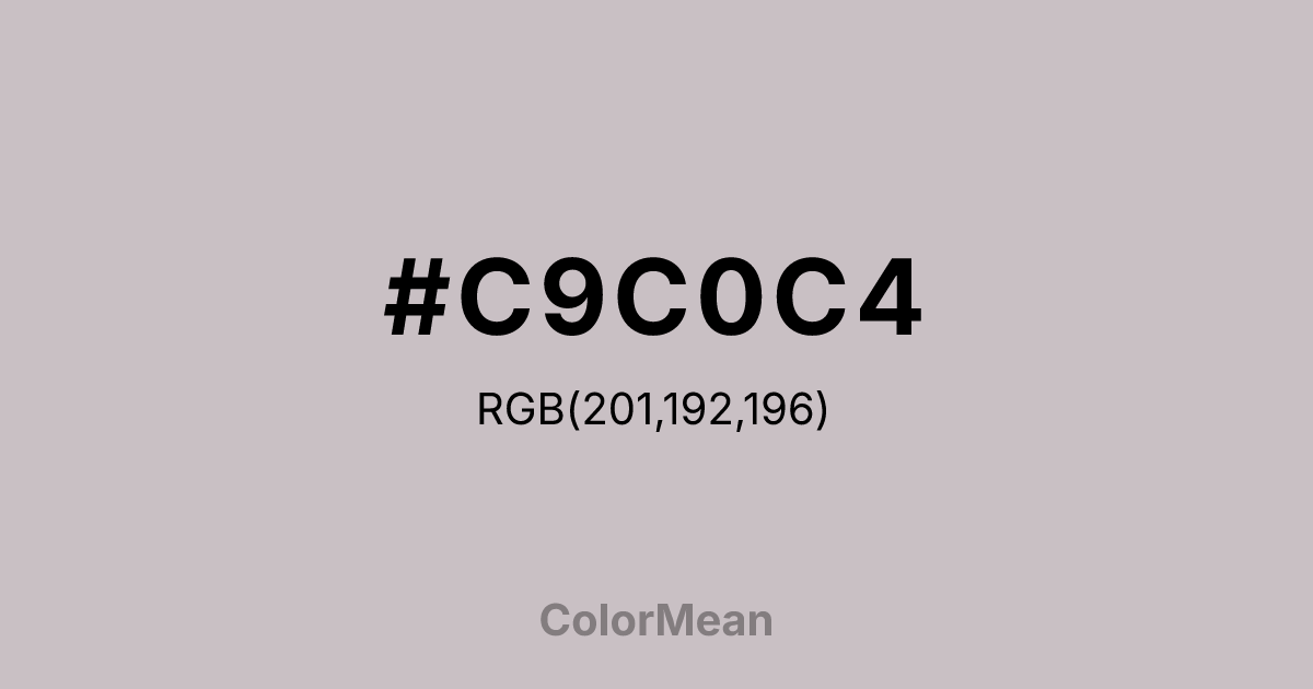 #C9C0C4 color swatch