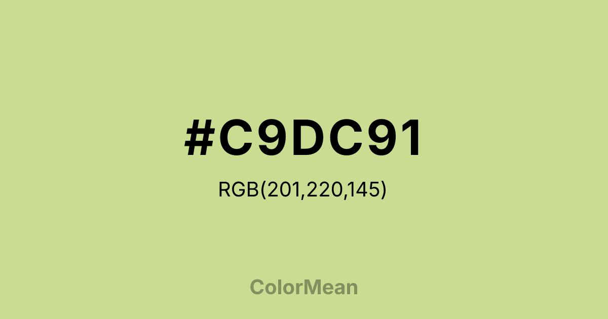 #C9DC91 color swatch