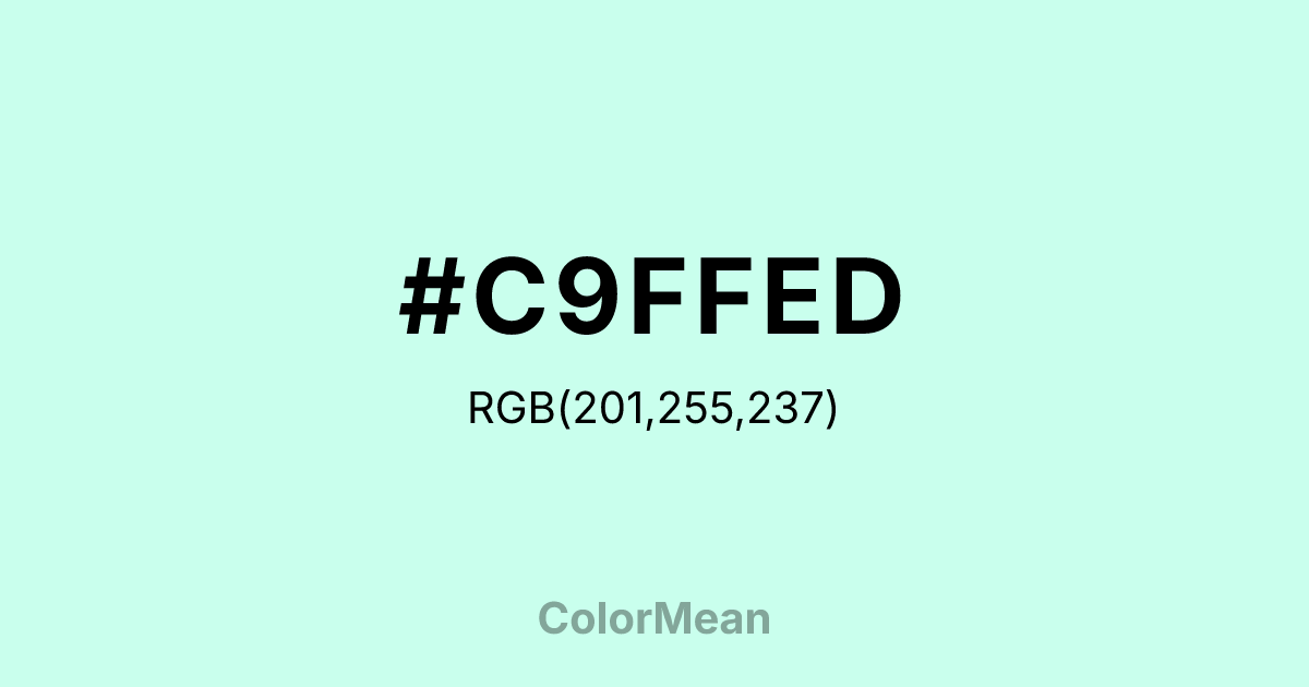#C9FFED color swatch
