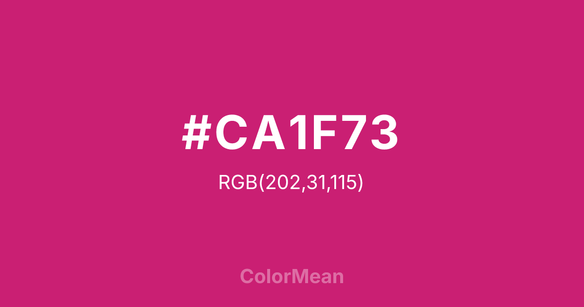 #CA1F73 color swatch