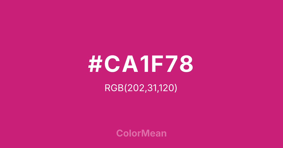 #CA1F78 color swatch