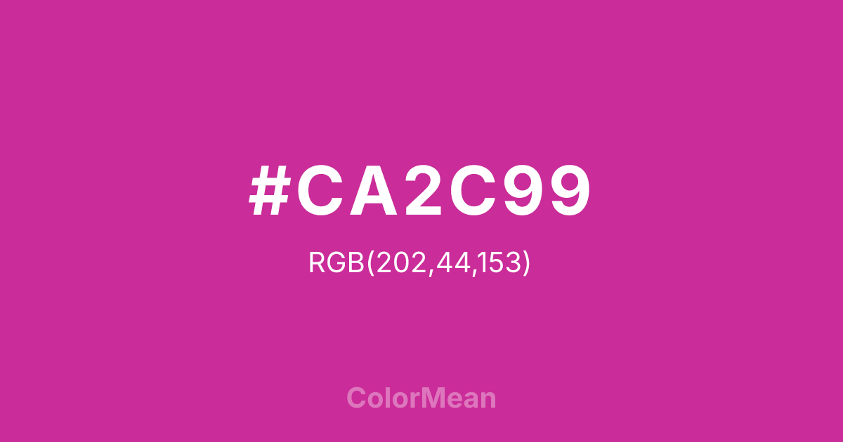 #CA2C99 color swatch