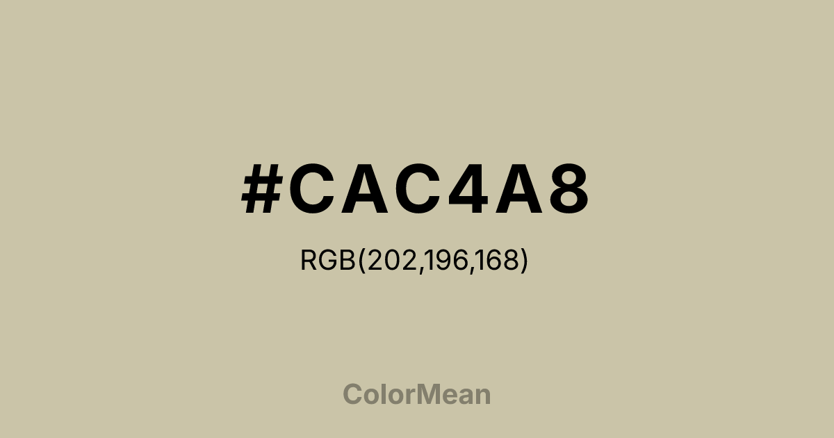 #CAC4A8 color swatch