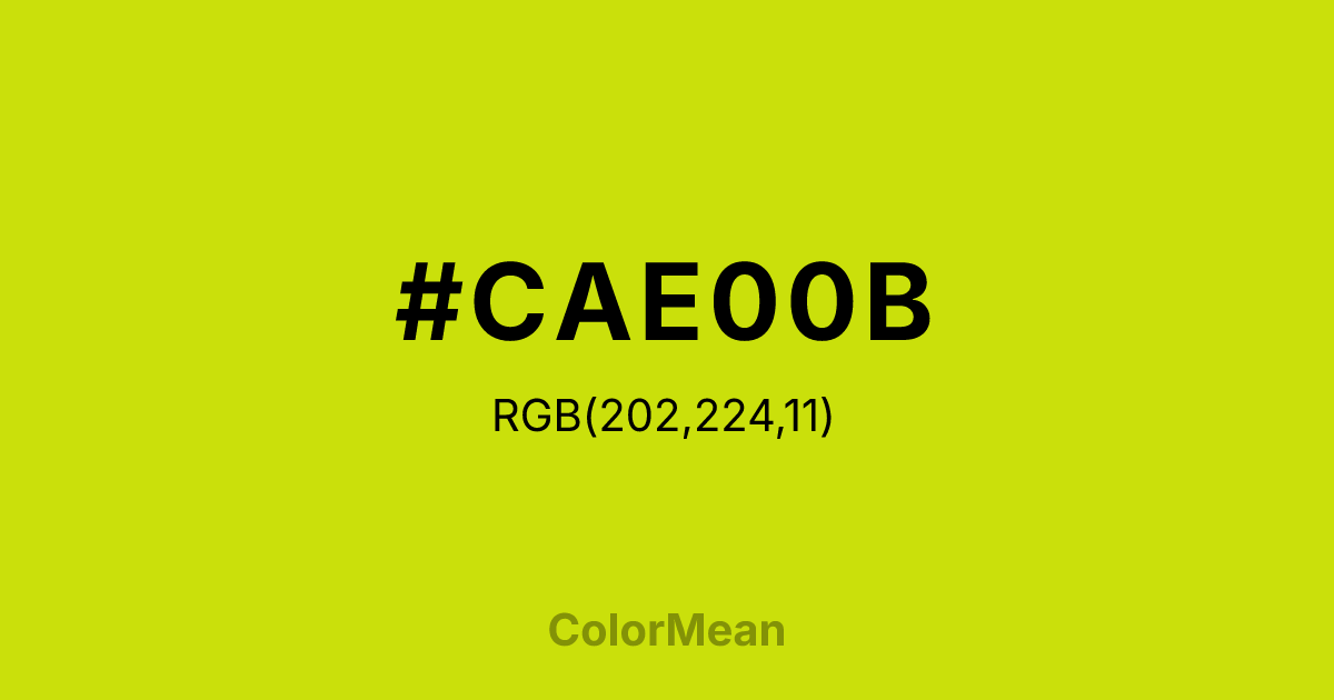 #CAE00B color swatch