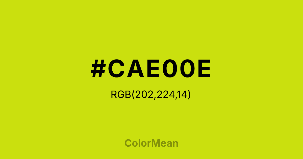 #CAE00E color swatch