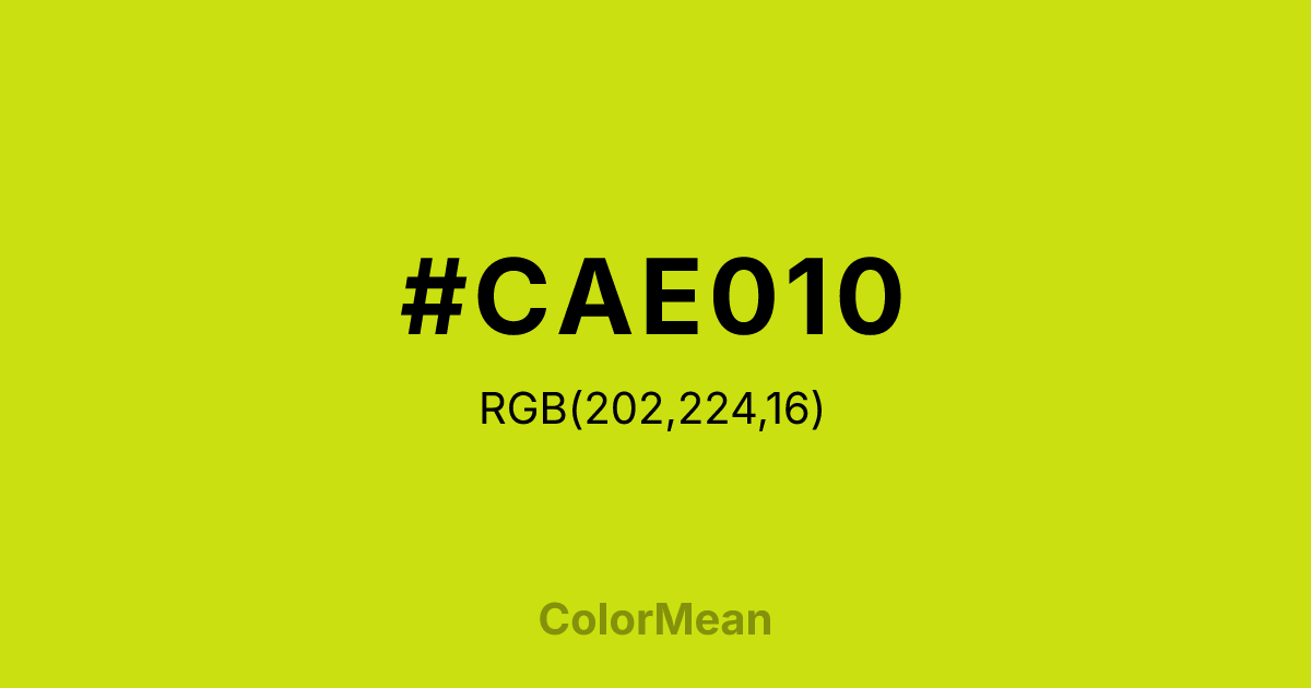 #CAE010 color swatch