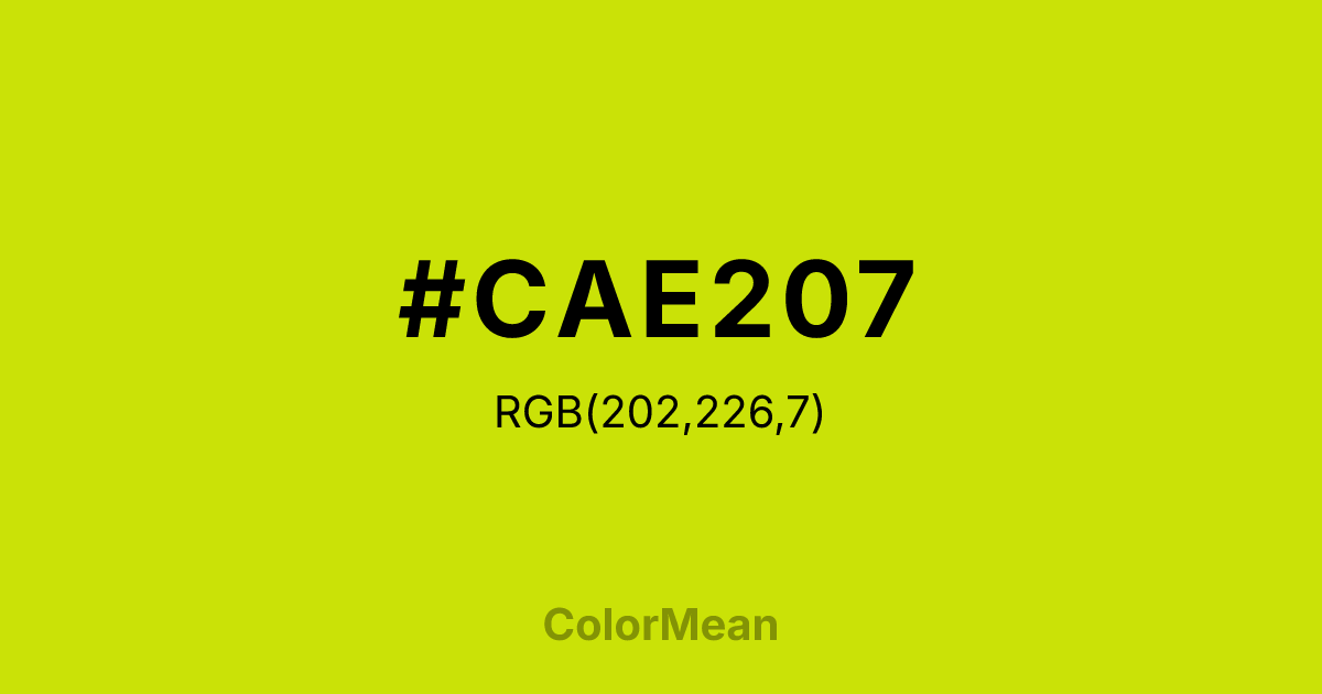 #CAE207 color swatch