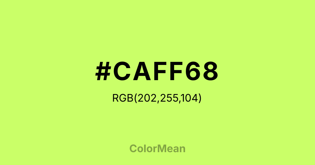 #CAFF68 color swatch