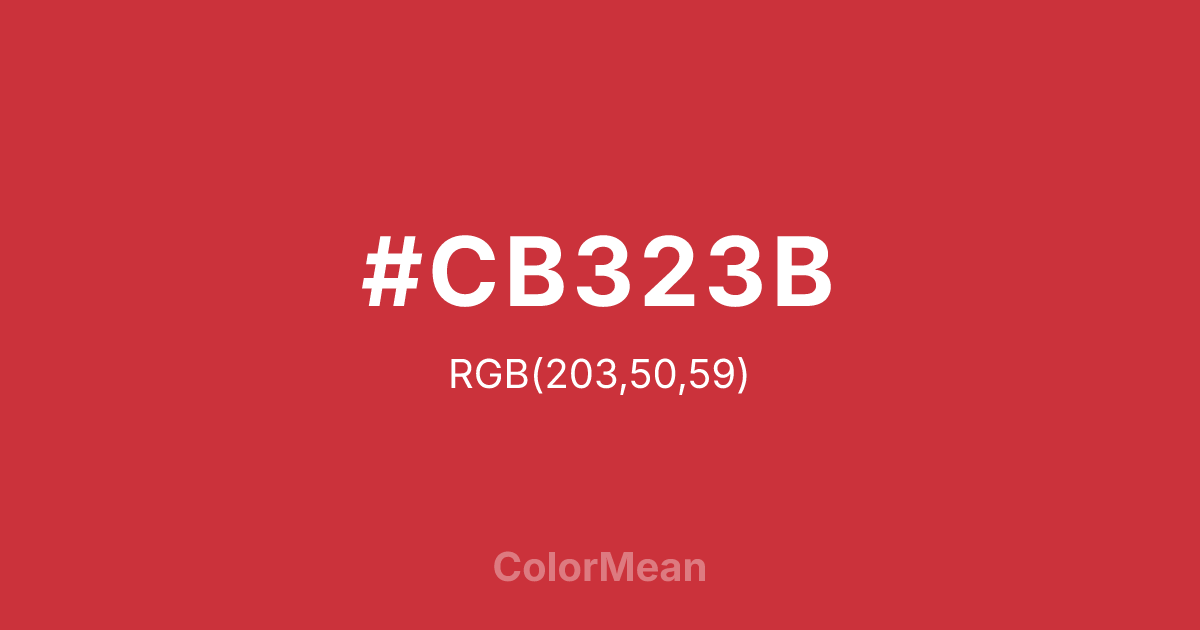 #CB323B color swatch