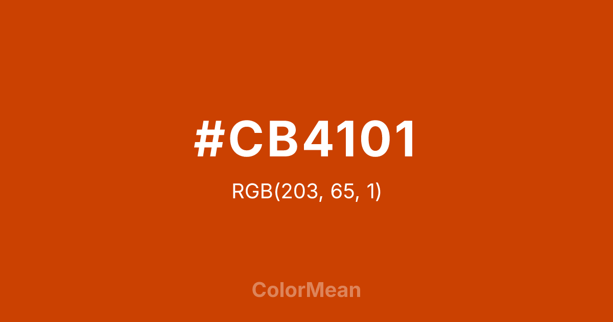 #CB4101 color swatch