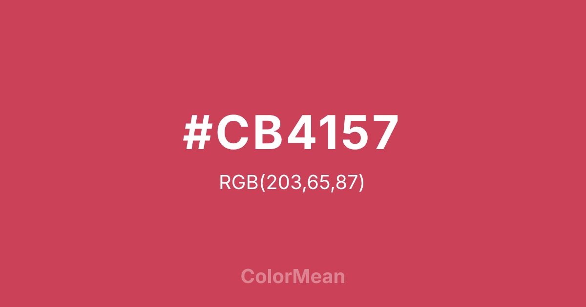 #CB4157 color swatch