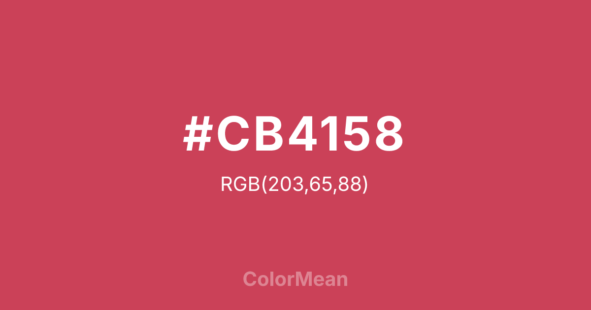 #CB4158 color swatch