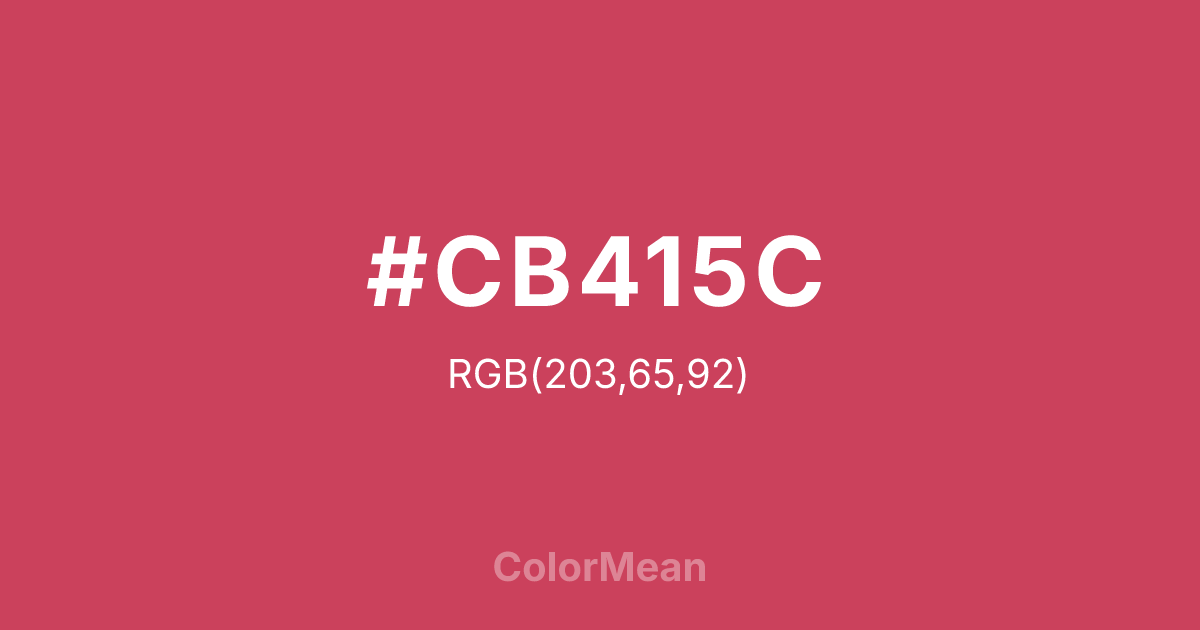 #CB415C color swatch