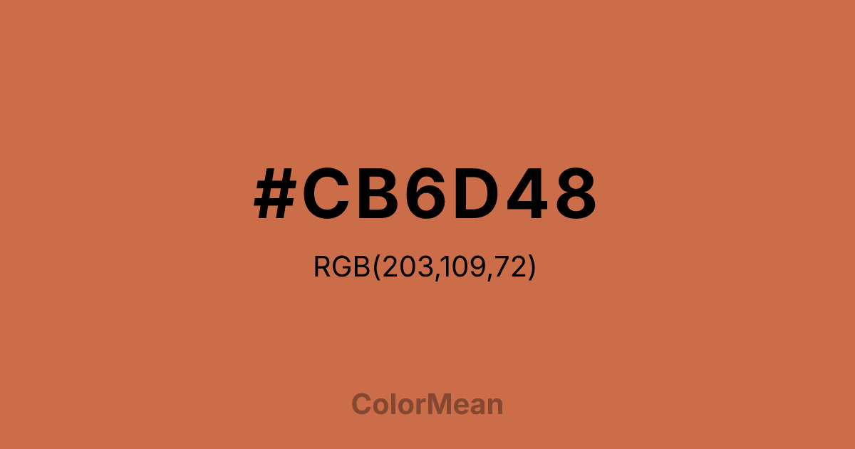 #CB6D48 color swatch