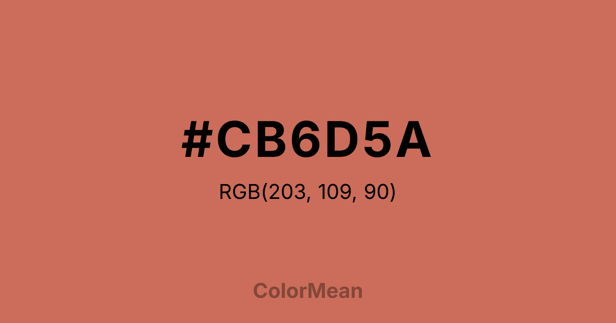 #CB6D5A color swatch
