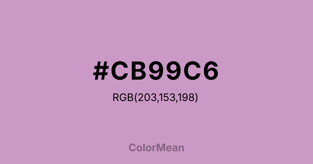 #CB99C6 color swatch