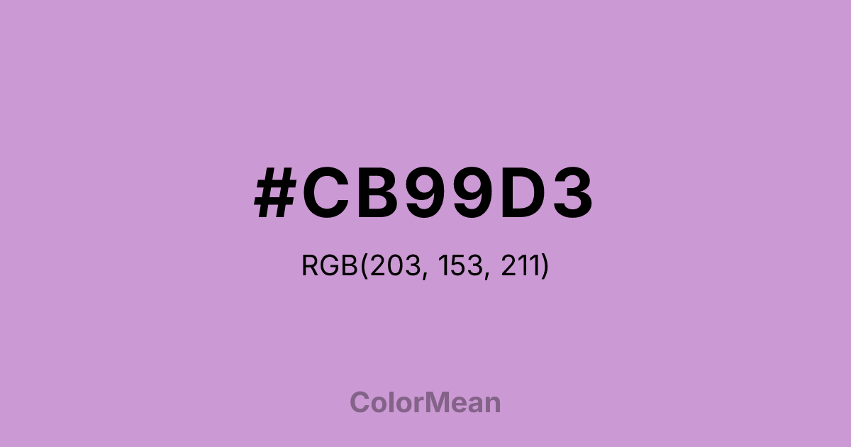 #CB99D3 color swatch